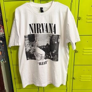 NIRVANA White Bleach Graphic Tee